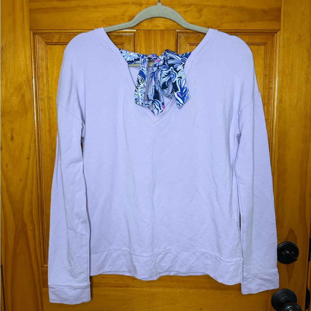 Lilly Pulitzer Luxletic Lavender Dillion Pullover Sweatshirt Womens Size Small